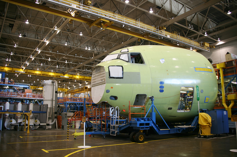 Inside Aerospace Manufacturing Plant