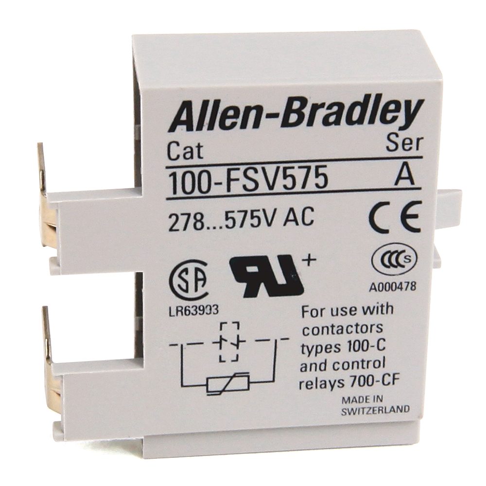 Allen-Bradley 100-FSV575 100-FSV575: Allen-Bradley 100C 575V AC MOV Surge Suppressor https://gesrepair.com/wp-content/uploads/2020/AB_Images/Allen-Bradley_100-FSV575.jpg
