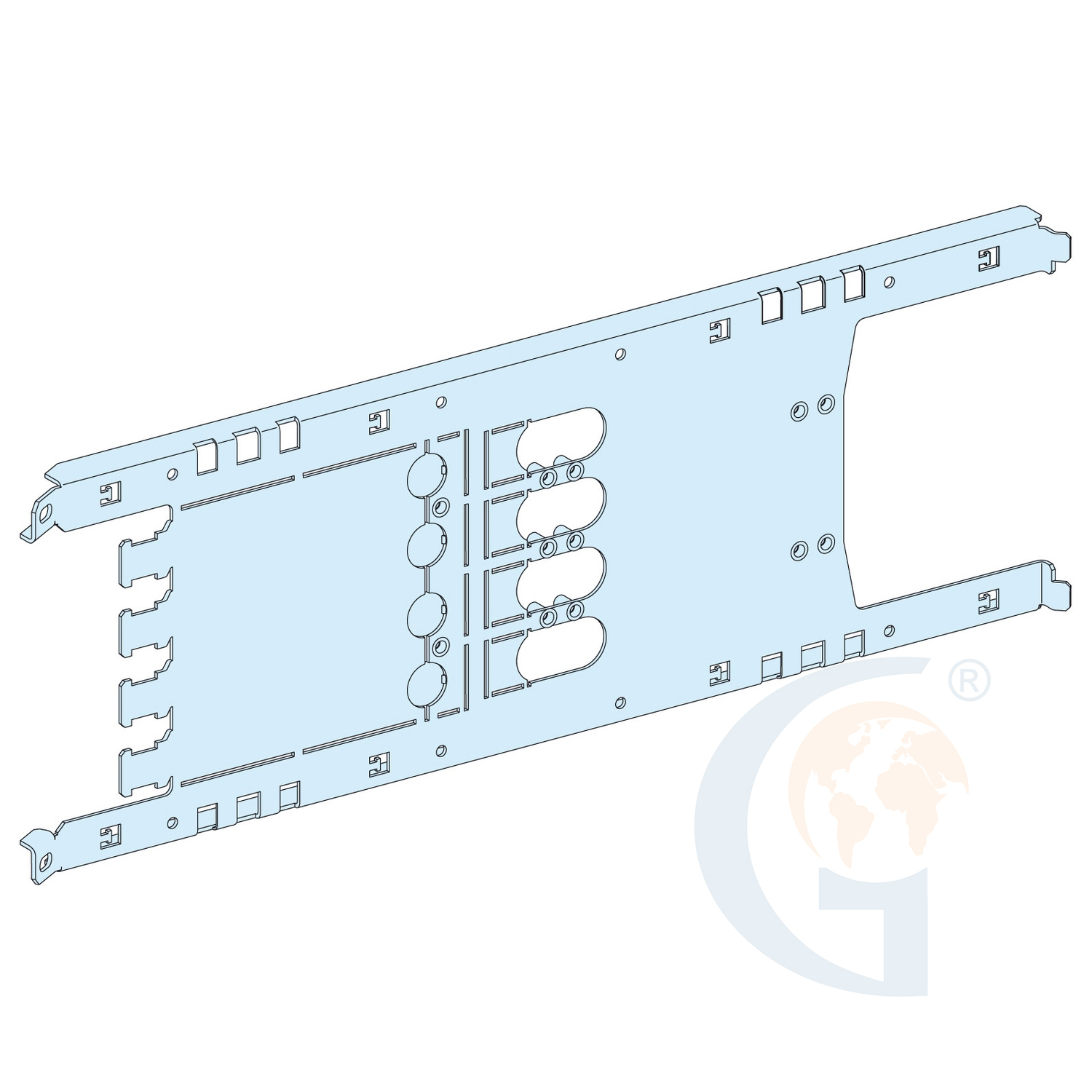 Schneider Electric 03414 MOUNTING PLATE VIGI NSX/CVS PLUGIN TOGGLE/ROT/MOT – 4P 250A HORIZONTAL WIDTH 650 https://gesrepair.com/wp-content/uploads/2020/Schneider/Schneider_Electric_03414_.jpg