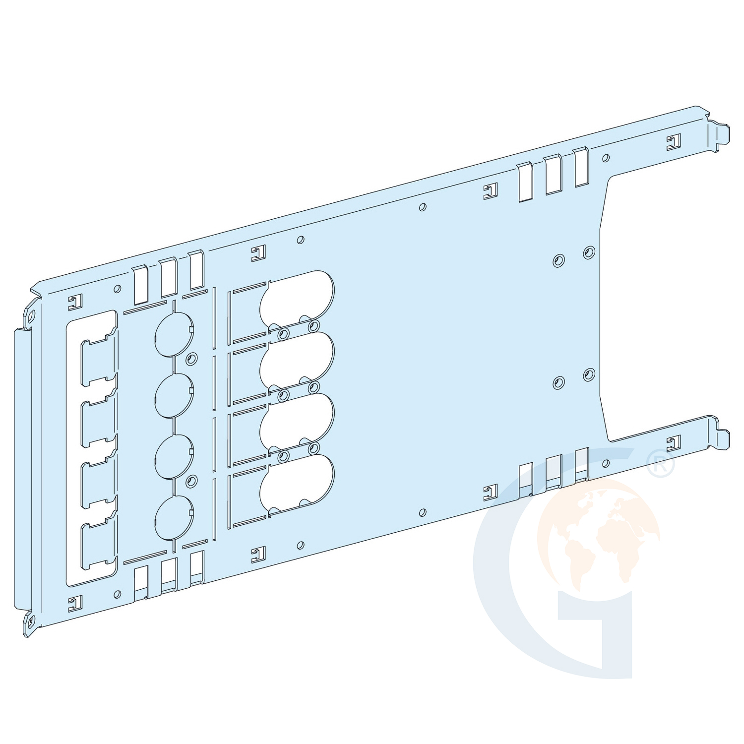 Schneider Electric 03454 MOUNTING PLATE VIGI NSX/CVS PLUGIN TOGGLE/ROT/MOT – 4P 630A HORIZONTAL WIDTH 650 https://gesrepair.com/wp-content/uploads/2020/Schneider/Schneider_Electric_03454_.jpg