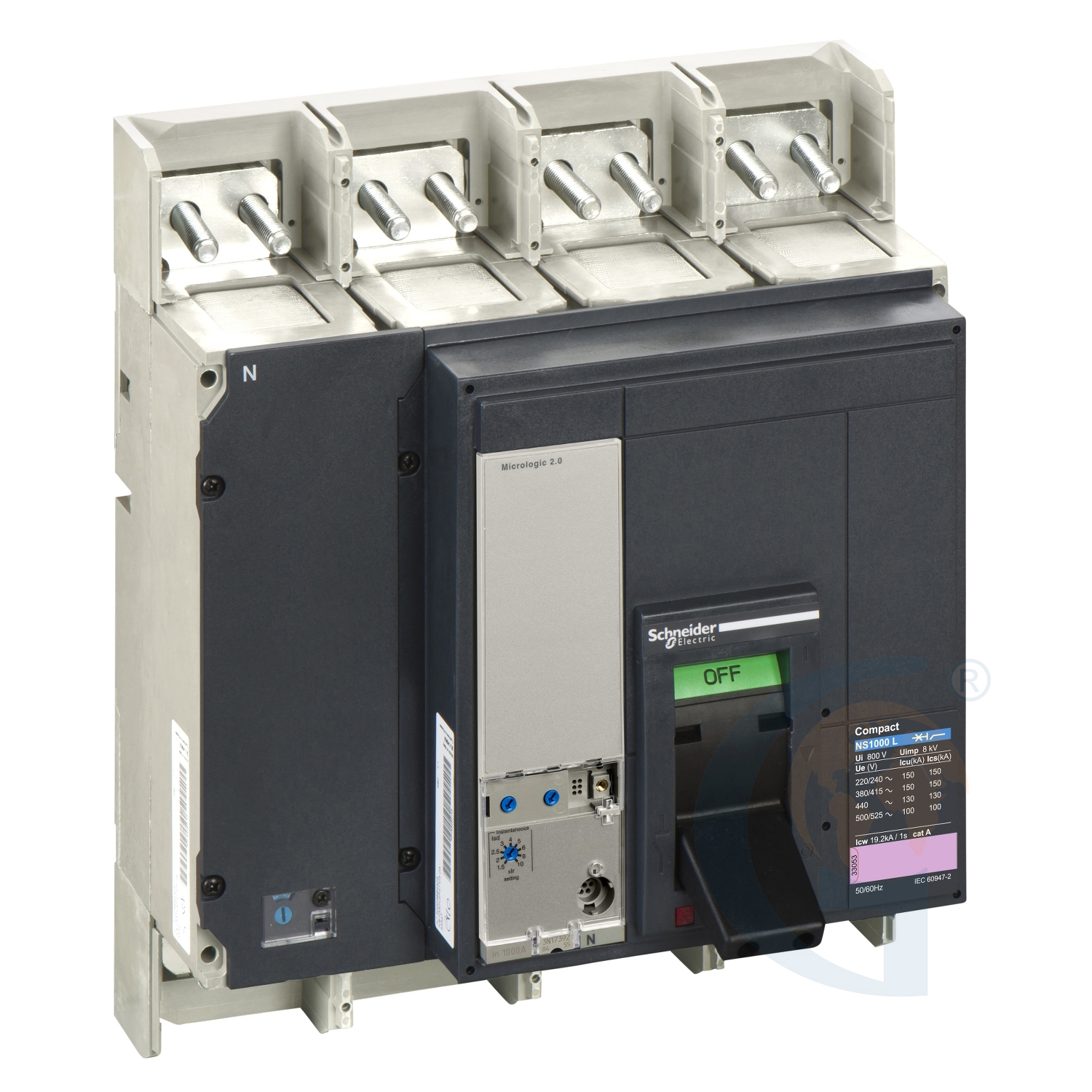Schneider Electric 33477 circuit breaker Compact NS1000L – Micrologic 2.0 – 1000 A – 4 poles 4t https://gesrepair.com/wp-content/uploads/2020/Schneider/Schneider_Electric_33477_.jpg