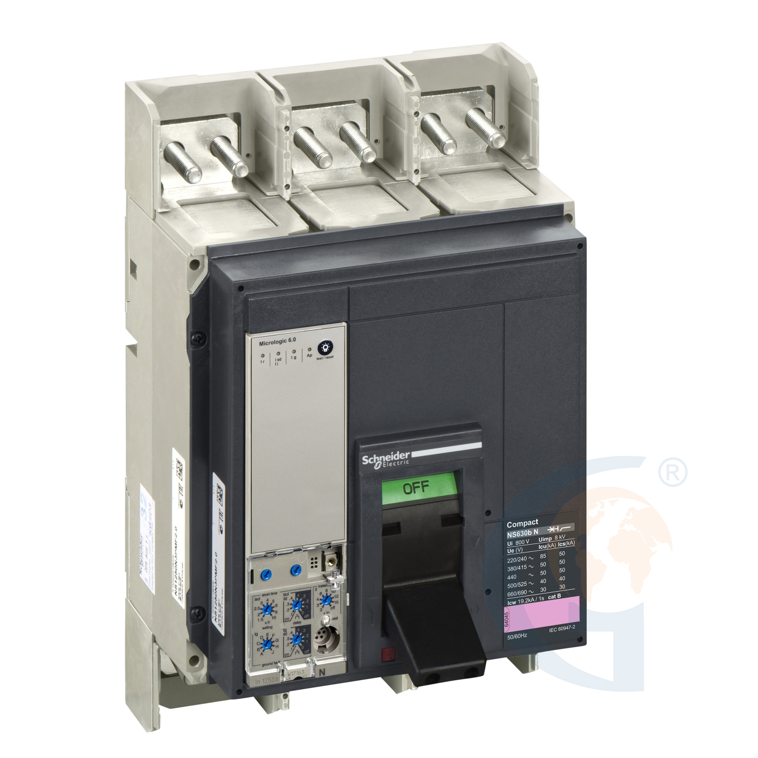 Schneider Electric 33919 circuit breaker Compact NS1250N – Micrologic 6.0 – 1250 A – 3 poles 3t https://gesrepair.com/wp-content/uploads/2020/Schneider/Schneider_Electric_33919_.jpg