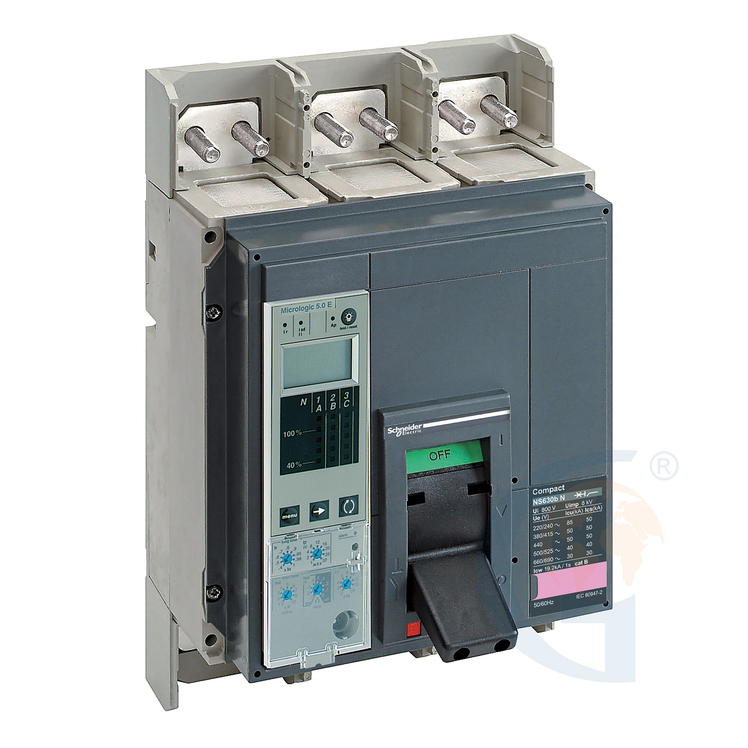 Schneider Electric 34420 circuit breaker Compact NS630bN – Micrologic 5.0 E – 630 A – 3 poles 3t https://gesrepair.com/wp-content/uploads/2020/Schneider/Schneider_Electric_34420_.jpg