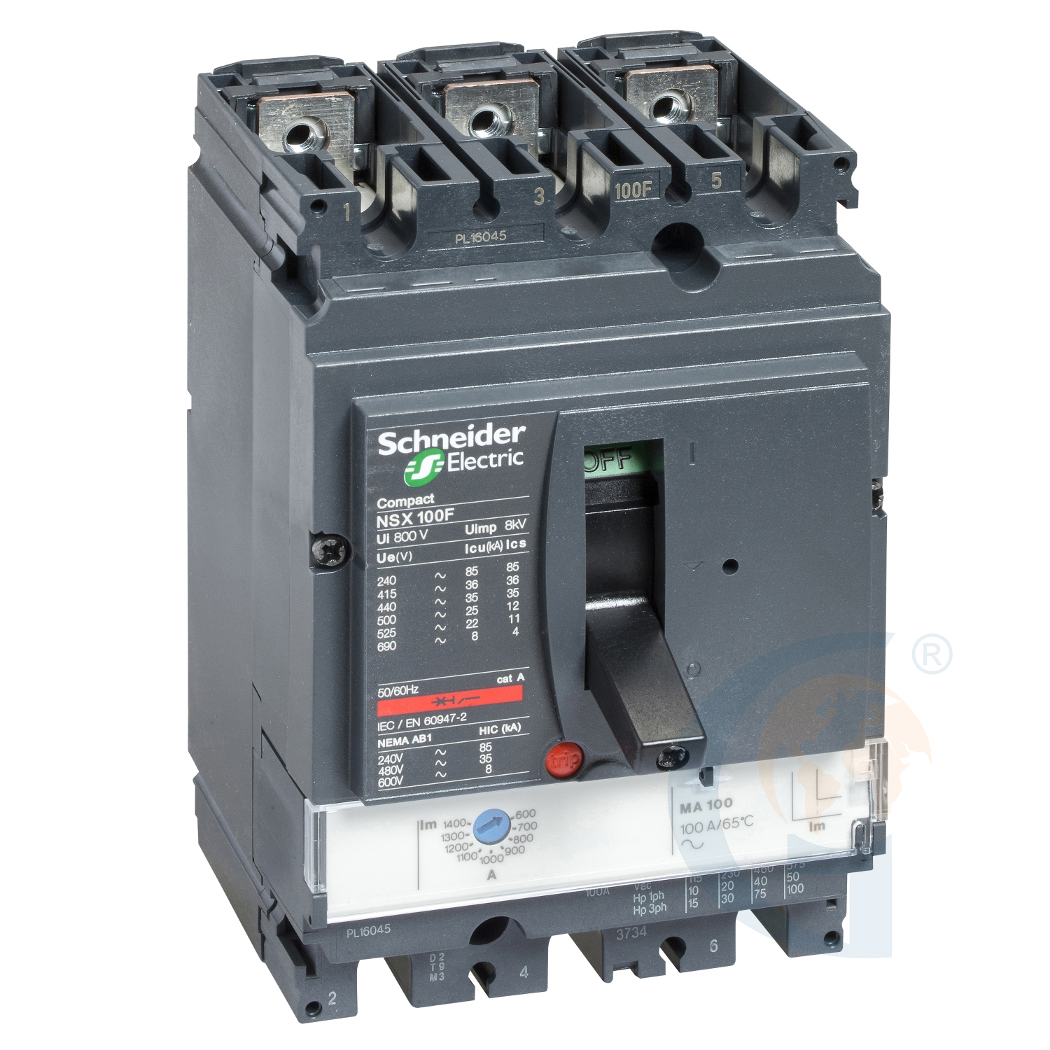 Schneider Electric LV429761 circuit breaker Compact NSX100H, 70 kA at 415 VAC, MA trip unit 50 A, 3 poles 3d https://gesrepair.com/wp-content/uploads/2020/Schneider/Schneider_Electric_LV429761_.jpg