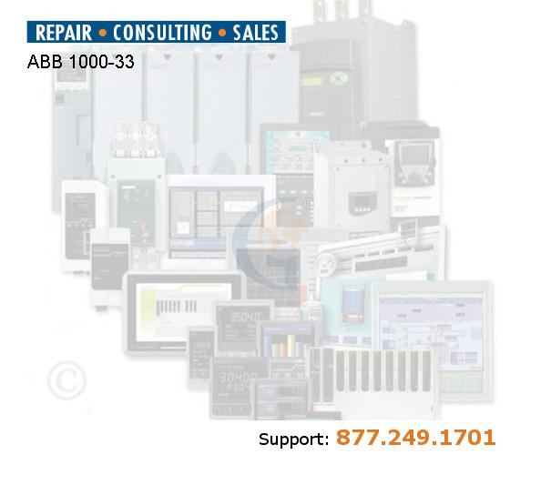 ABB 1000-33 ABB 1000-33 CONTROL: Repair or Buy ABB 1000-33 https://gesrepair.com/wp-content/uploads/2021/missing-products/ABB_1000-33.jpg