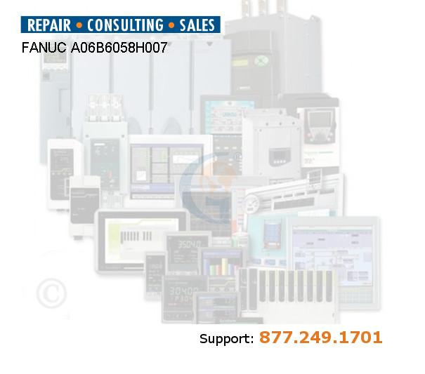 FANUC A06B6058H007 FANUC A06B6058H007 SERVO AMPLIFIER: Repair or Buy FANUC A06B6058H007 https://gesrepair.com/wp-content/uploads/2021/missing-products/FANUC_A06B6058H007.jpg