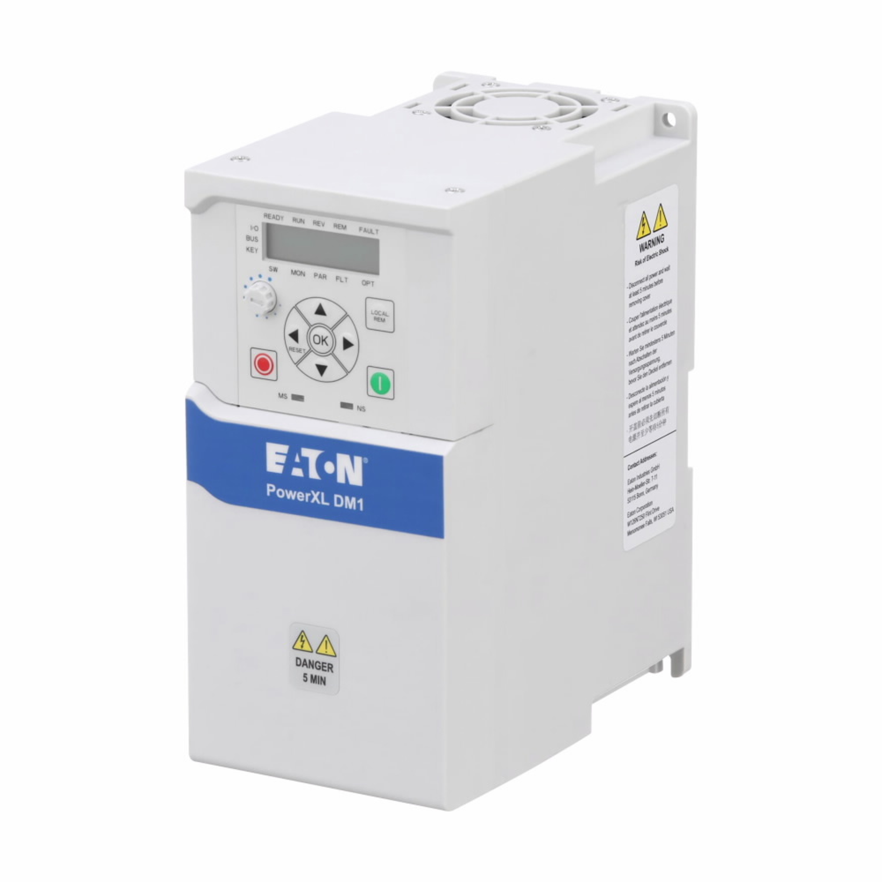 Eaton DM1-12017EB-S20S Eaton | Cutler Hammer DM1-12017EB-S20S  Variable Frequency Drives AC Drives – 240VAC – 1 Phase https://gesrepair.com/wp-content/uploads/2022/Eaton/Images/Eaton_DM1-12017EB-S20S_Variable_Frequency_Drive.jpg