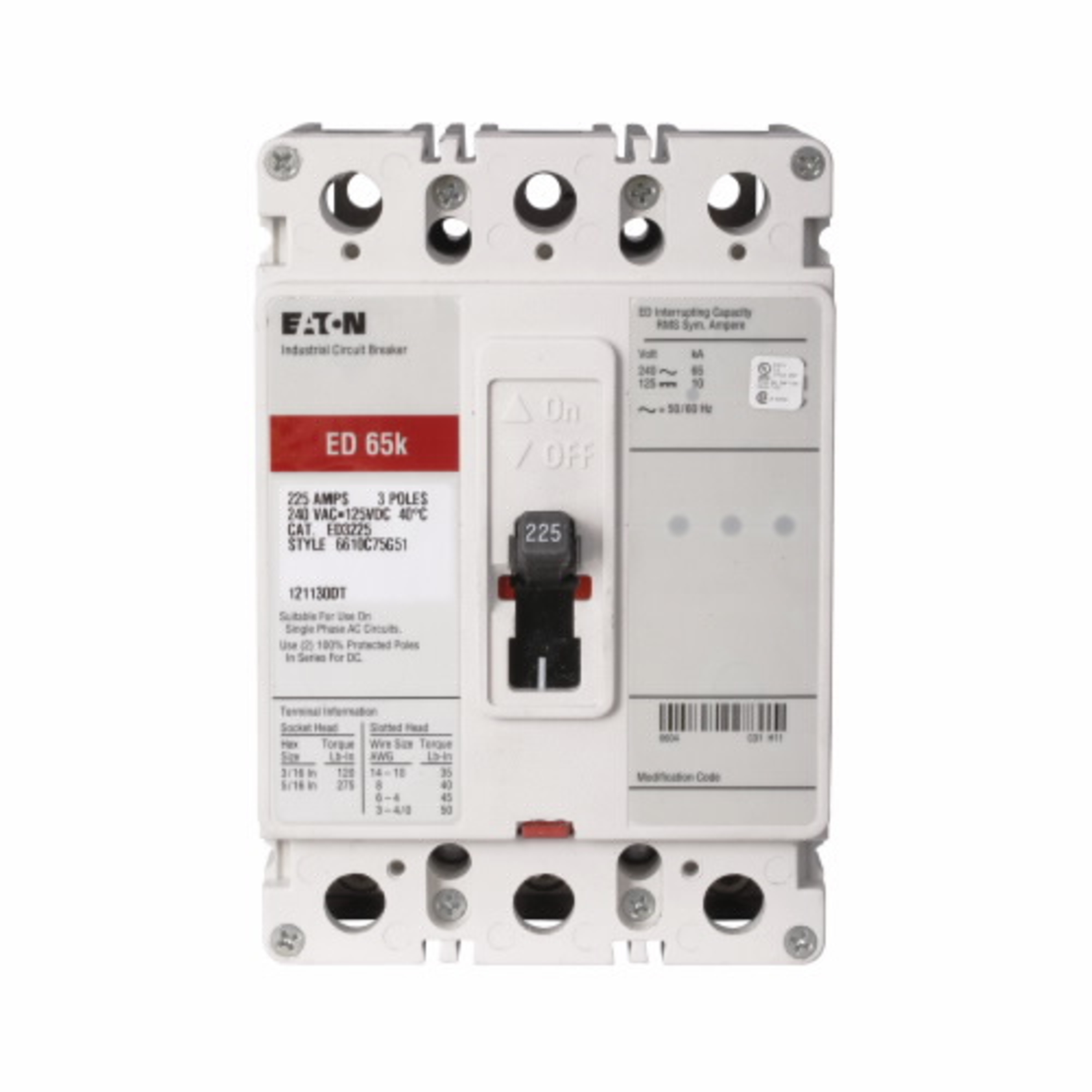Eaton ED3100S22 Eaton | Cutler Hammer ED3100S22  Circuit Breakers Molded Case Breakers – 240-277 Volt AC https://gesrepair.com/wp-content/uploads/2022/Eaton/Images/Eaton_ED3100S22_Circuit_Breakers.jpg
