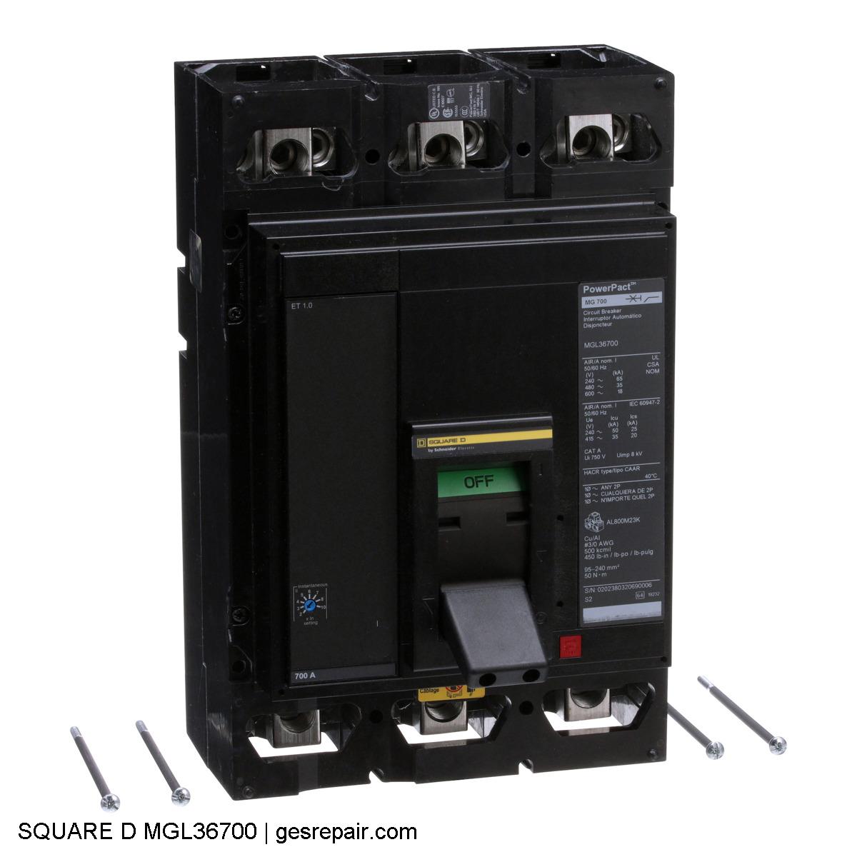 SQUARE D MGL36700 SQUARE D  Circuit Breakers  MGL36700 Circuit breaker https://gesrepair.com/wp-content/uploads/2025/05/SQUARE_D_MGL36700_Circuit_Breakers.JPG