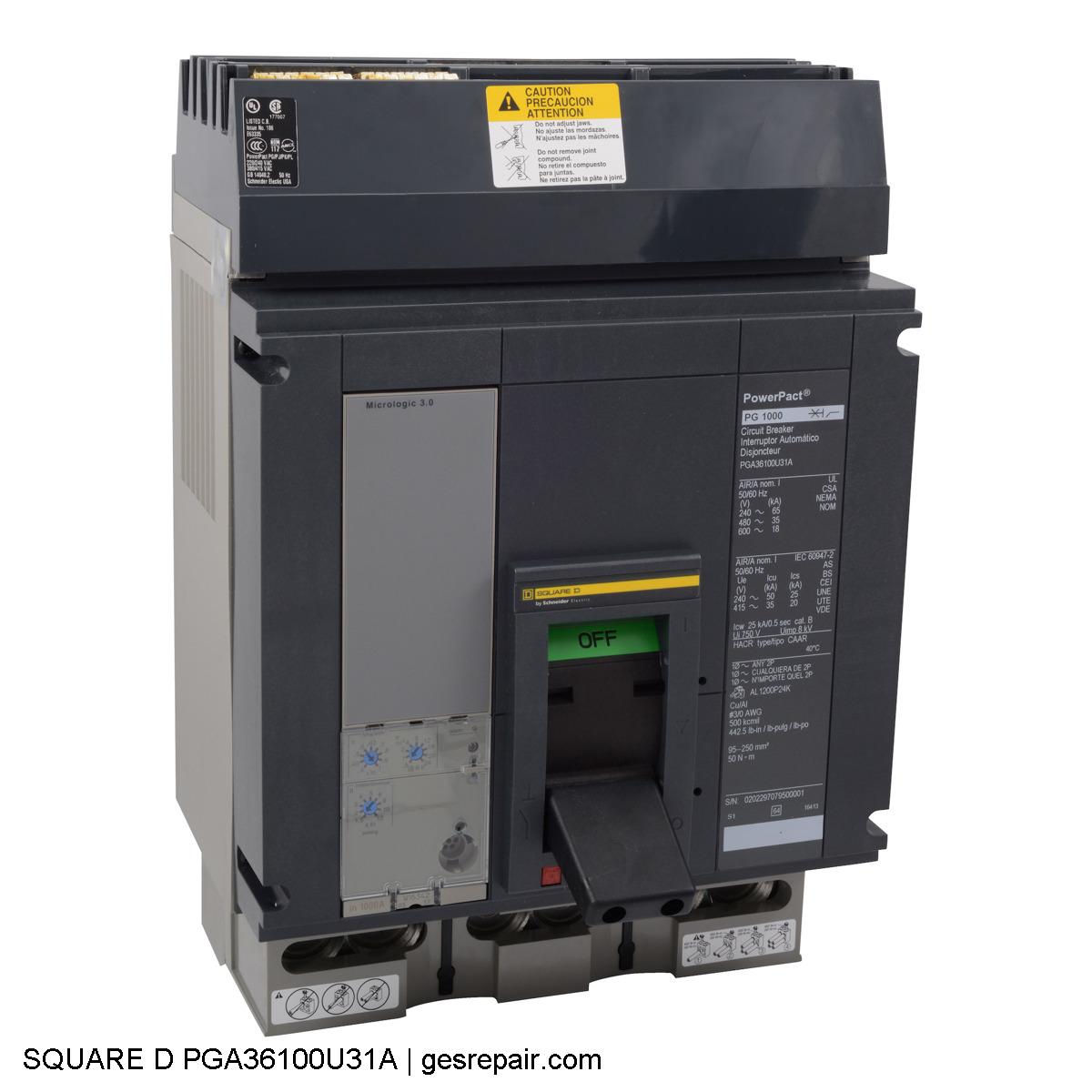 SQUARE D PGA36100U31A SQUARE D  Circuit Breakers  PGA36100U31A PGA36100U31A Molded Case Circuit Breaker https://gesrepair.com/wp-content/uploads/2025/05/SQUARE_D_PGA36100U31A_Circuit_Breakers.JPG