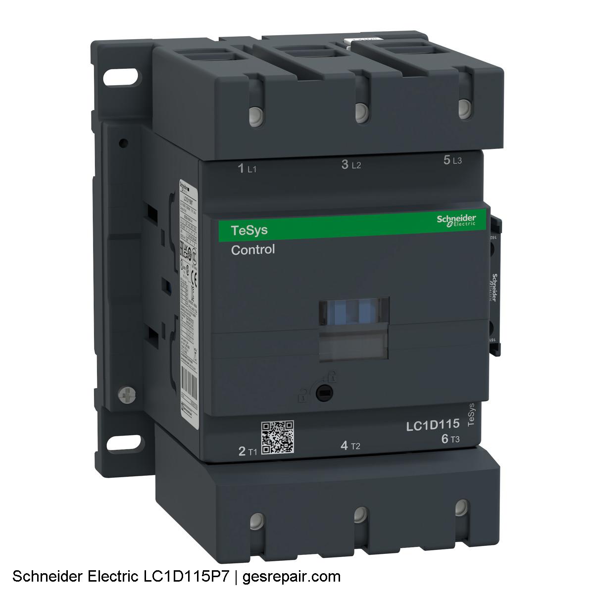 Schneider Electric LC1D115P7 Schneider Electric LC1D115P7 Contactors https://gesrepair.com/wp-content/uploads/2025/05/Schneider_Electric_LC1D115P7_Contactors.JPG