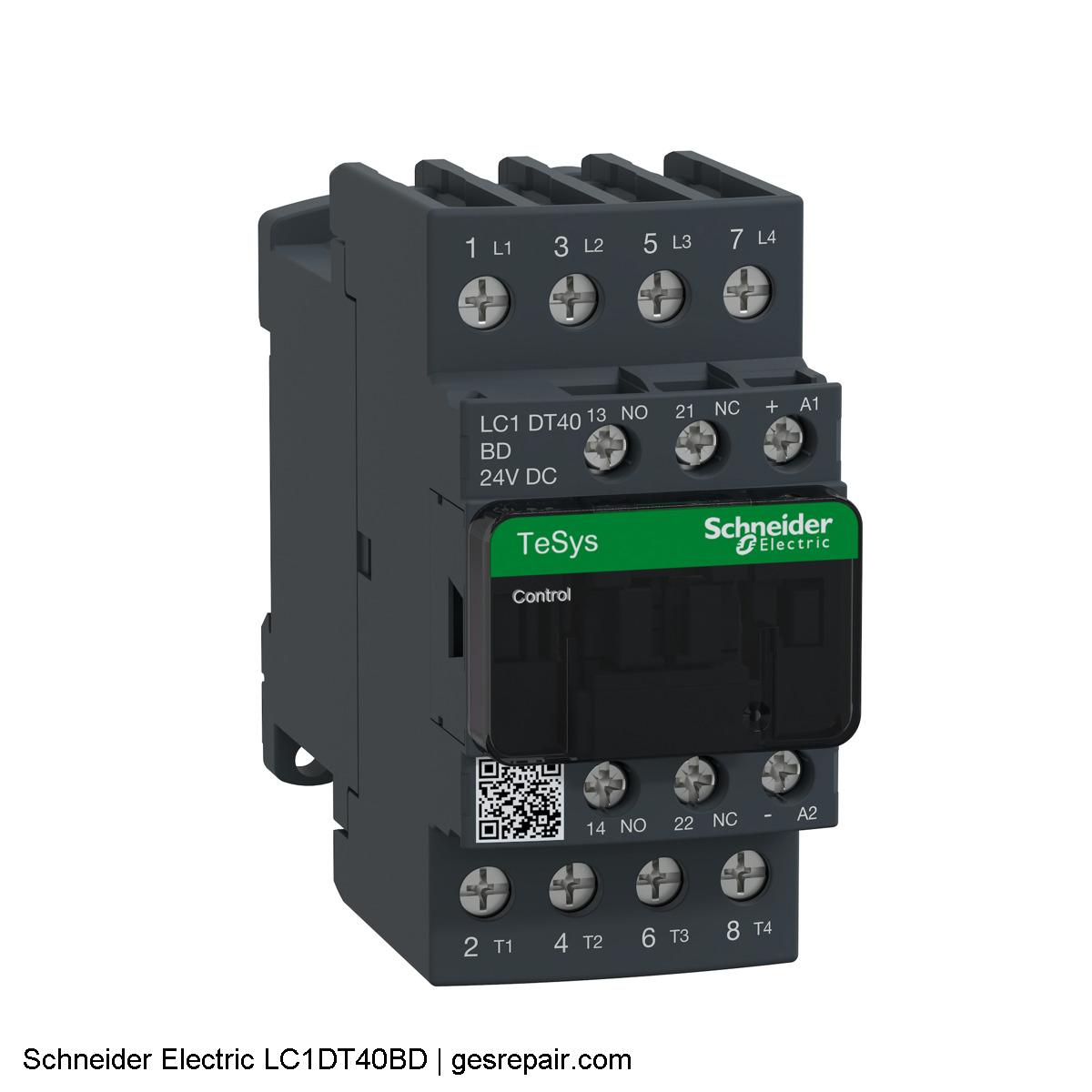 Schneider Electric LC1DT40BD Schneider Electric LC1DT40BD Contactors https://gesrepair.com/wp-content/uploads/2025/05/Schneider_Electric_LC1DT40BD_Contactors.JPG