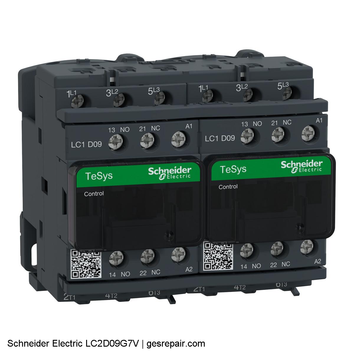 Schneider Electric LC2D09G7V Schneider Electric LC2D09G7V Contactors https://gesrepair.com/wp-content/uploads/2025/05/Schneider_Electric_LC2D09G7V_Contactors.JPG