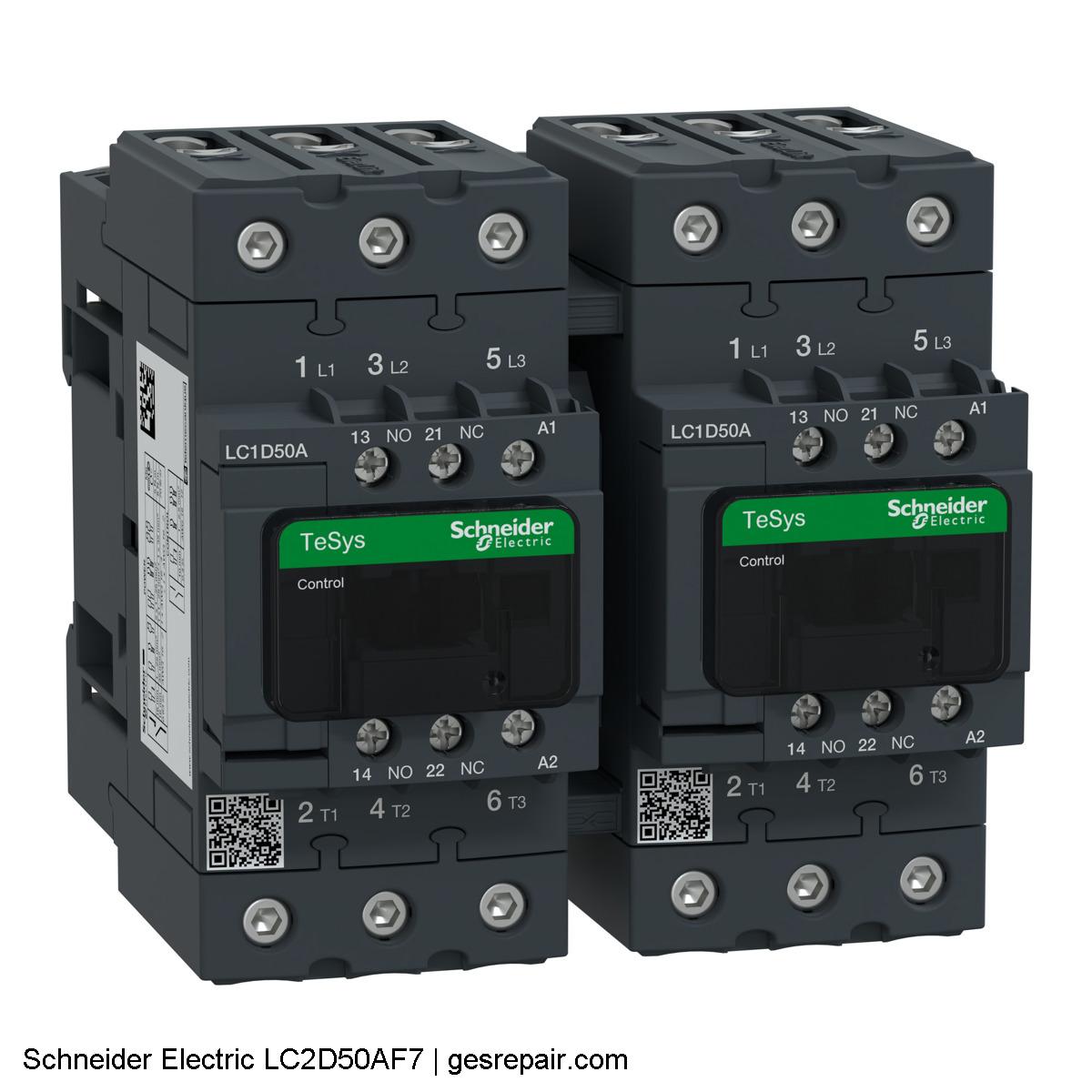 Schneider Electric LC2D50AF7 Schneider Electric LC2D50AF7 Contactors https://gesrepair.com/wp-content/uploads/2025/05/Schneider_Electric_LC2D50AF7_Contactors.JPG
