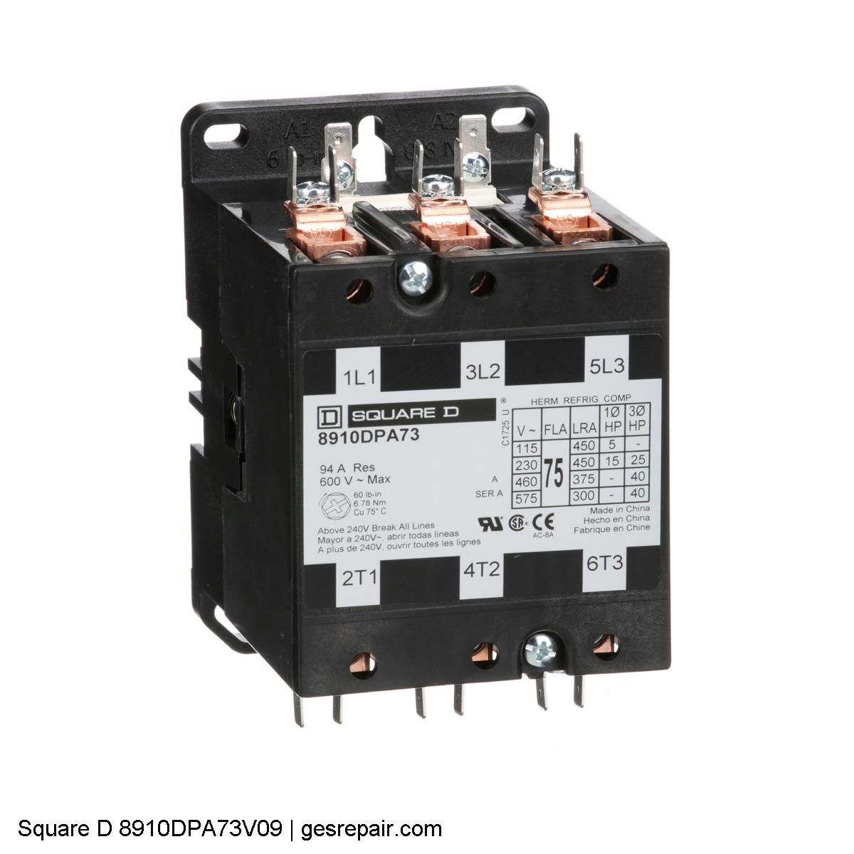 Square D 8910DPA73V09 Square D 8910DPA73V09 Contactors https://gesrepair.com/wp-content/uploads/2025/05/Square_D_8910DPA73V09_Contactors.JPG