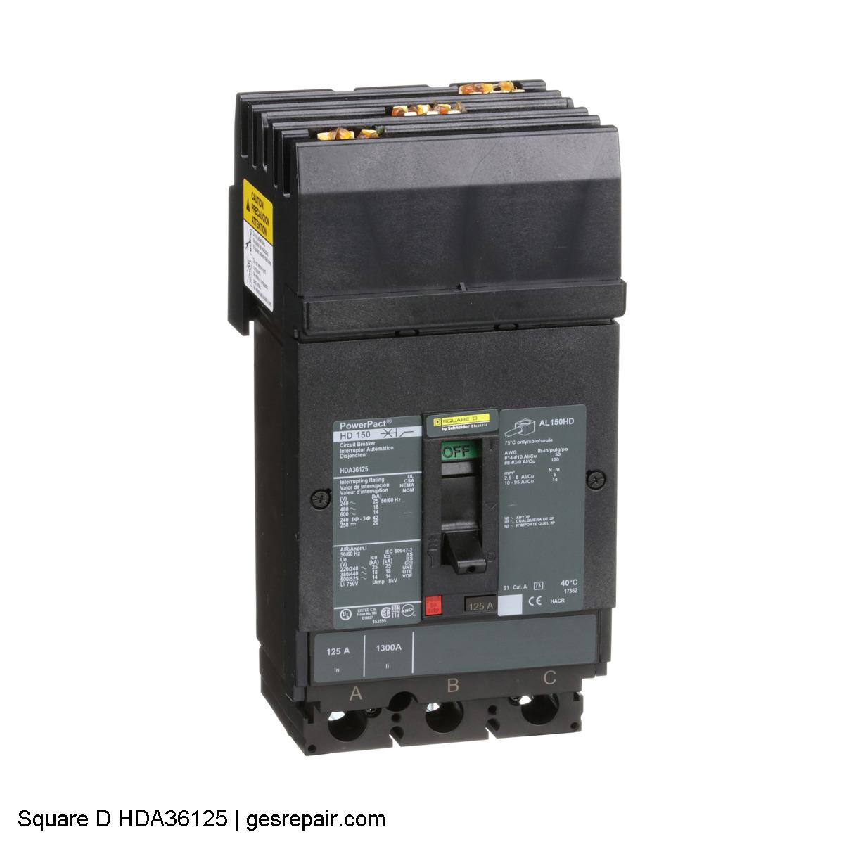 Square D HDA36125 Square D HDA36125 Circuit Breakers https://gesrepair.com/wp-content/uploads/2025/05/Square_D_HDA36125_Circuit_Breakers.JPG