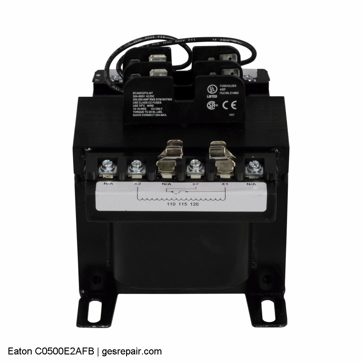 Eaton C0500E2AFB Eaton C0500E2AFB  Transformers https://gesrepair.com/wp-content/uploads/2025/06/Image/Eaton_C0500E2AFB_Transformers.JPG