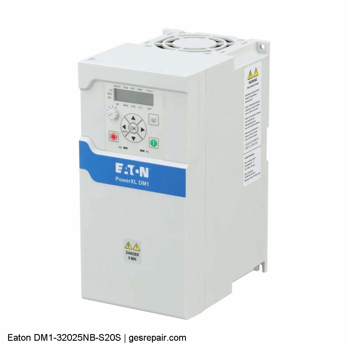 Eaton DM1-32025NB-S20S Eaton DM1-32025NB-S20S  Variable Speed Drives https://gesrepair.com/wp-content/uploads/2025/06/Image/Eaton_DM1-32025NB-S20S_Variable_Speed_Drives.JPG