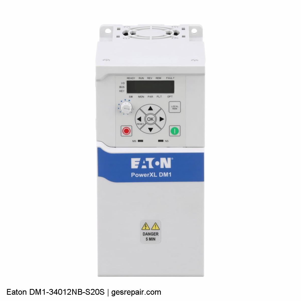 Eaton DM1-34012NB-S20S Eaton DM1-34012NB-S20S  Variable Speed Drives https://gesrepair.com/wp-content/uploads/2025/06/Image/Eaton_DM1-34012NB-S20S_Variable_Speed_Drives.JPG
