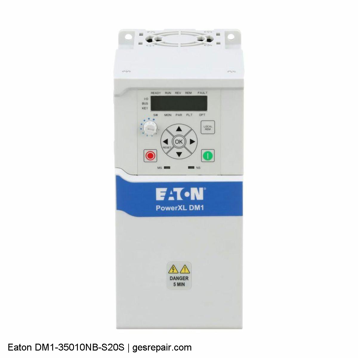 Eaton DM1-35010NB-S20S Eaton DM1-35010NB-S20S  Variable Speed Drives https://gesrepair.com/wp-content/uploads/2025/06/Image/Eaton_DM1-35010NB-S20S_Variable_Speed_Drives.JPG