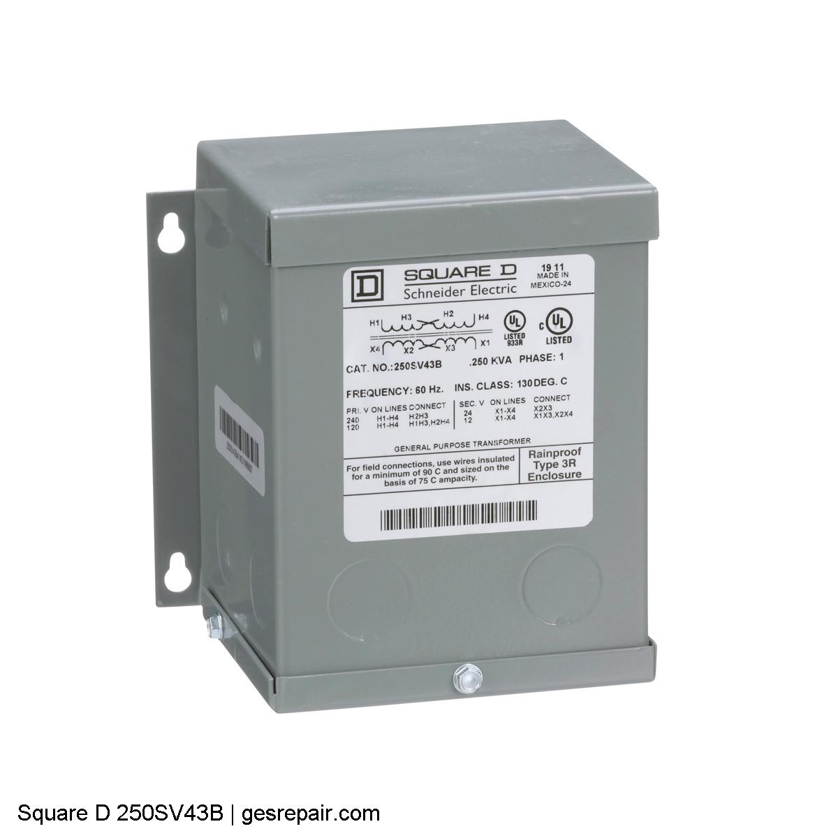 SQUARE D 250SV43B SQUARE D 250SV43B  Buck Boost Transformers https://gesrepair.com/wp-content/uploads/2025/06/Image/Square_D_250SV43B_Buck_Boost_Transformers.JPG