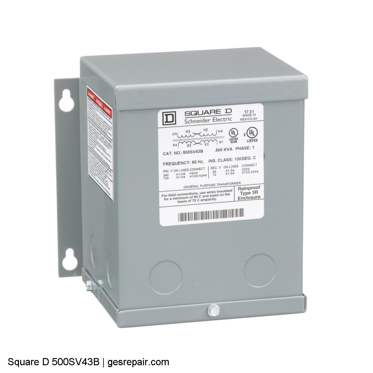 SQUARE D 500SV43B SQUARE D 500SV43B  Buck Boost Transformers https://gesrepair.com/wp-content/uploads/2025/06/Image/Square_D_500SV43B_Buck_Boost_Transformers.JPG