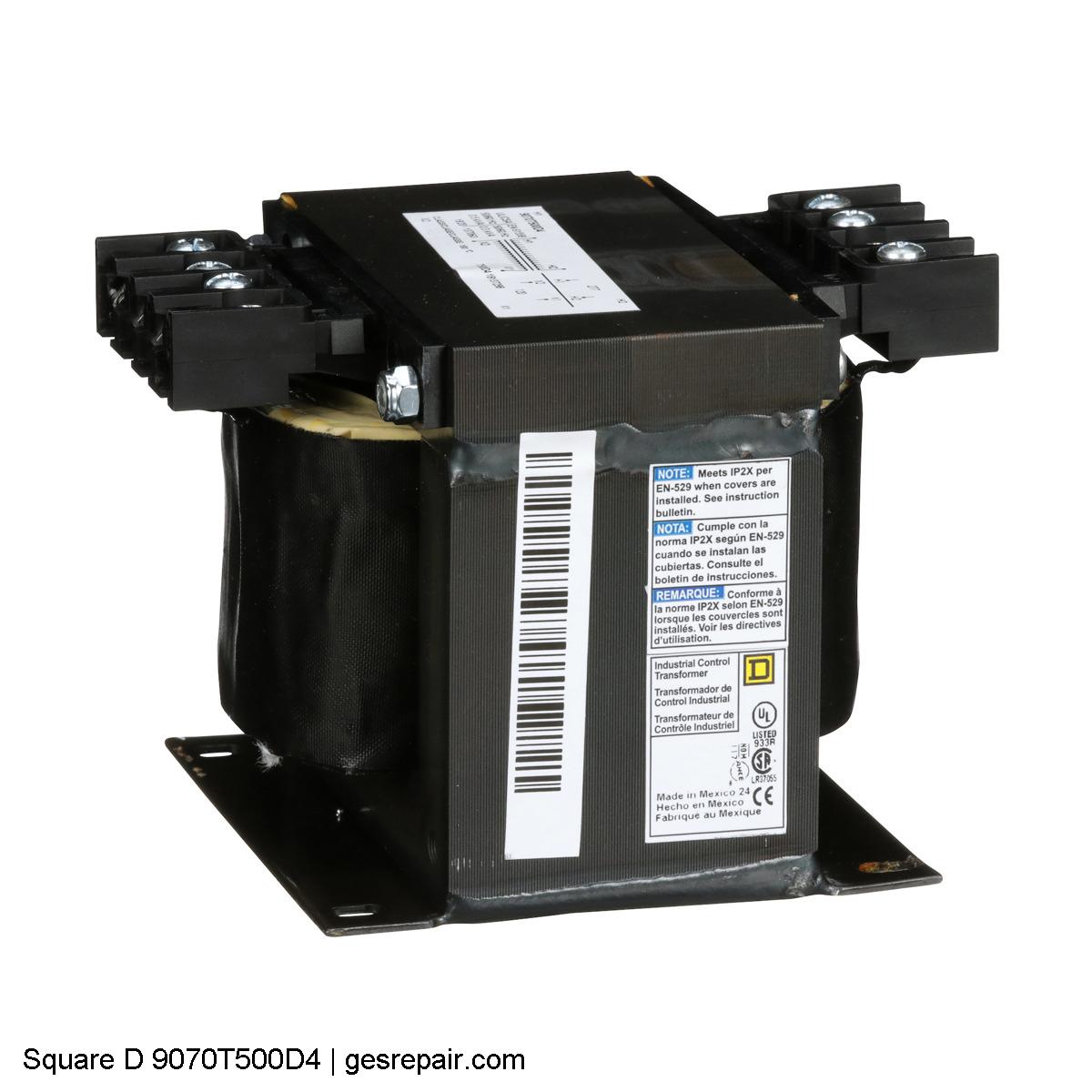 SQUARE D 9070T500D4 SQUARE D 9070T500D4  Control Transformers https://gesrepair.com/wp-content/uploads/2025/06/Image/Square_D_9070T500D4_Control_Transformers.JPG
