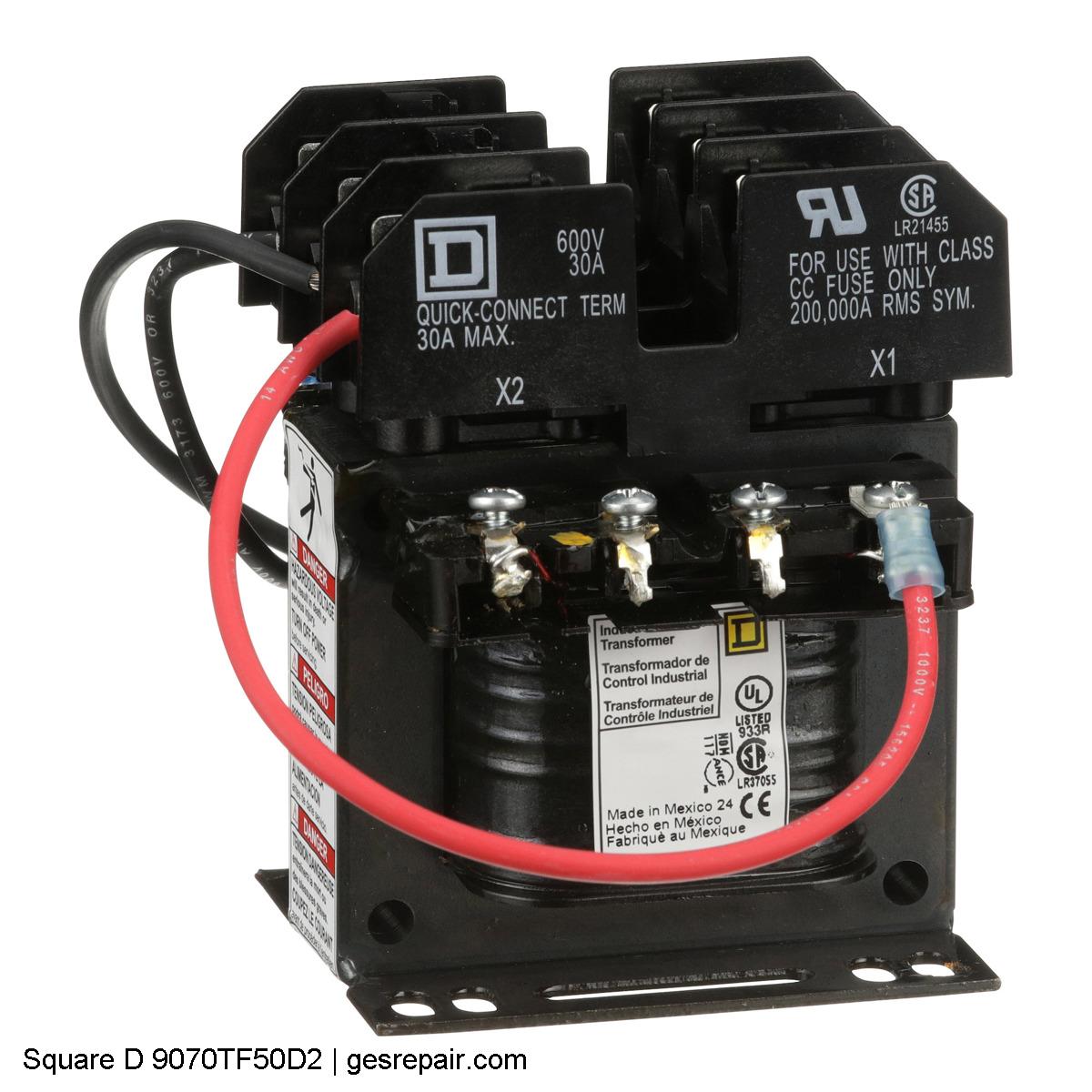 SQUARE D 9070TF50D2 SQUARE D 9070TF50D2  Control Transformers https://gesrepair.com/wp-content/uploads/2025/06/Image/Square_D_9070TF50D2_Control_Transformers.JPG