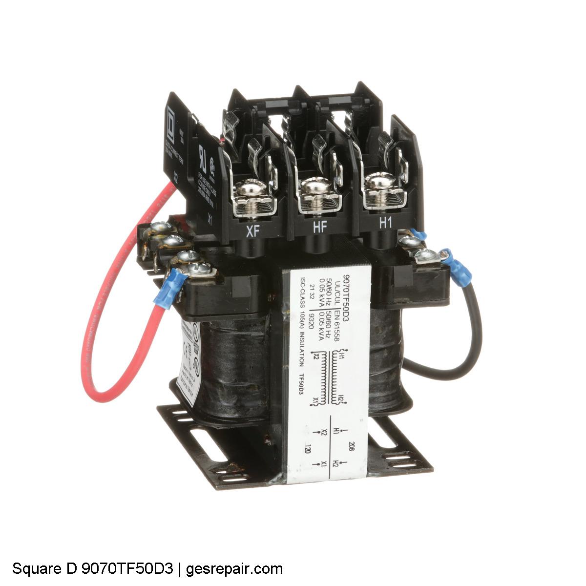 SQUARE D 9070TF50D3 SQUARE D 9070TF50D3  Control Transformers https://gesrepair.com/wp-content/uploads/2025/06/Image/Square_D_9070TF50D3_Control_Transformers.JPG