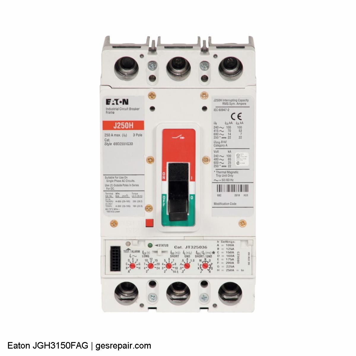 Eaton JGH3150FAG Eaton Part JGH3150FAG Circuit Protection https://gesrepair.com/wp-content/uploads/2025/10/images/Eaton_Part_JGH3150FAG_Circuit_Protection.jpg