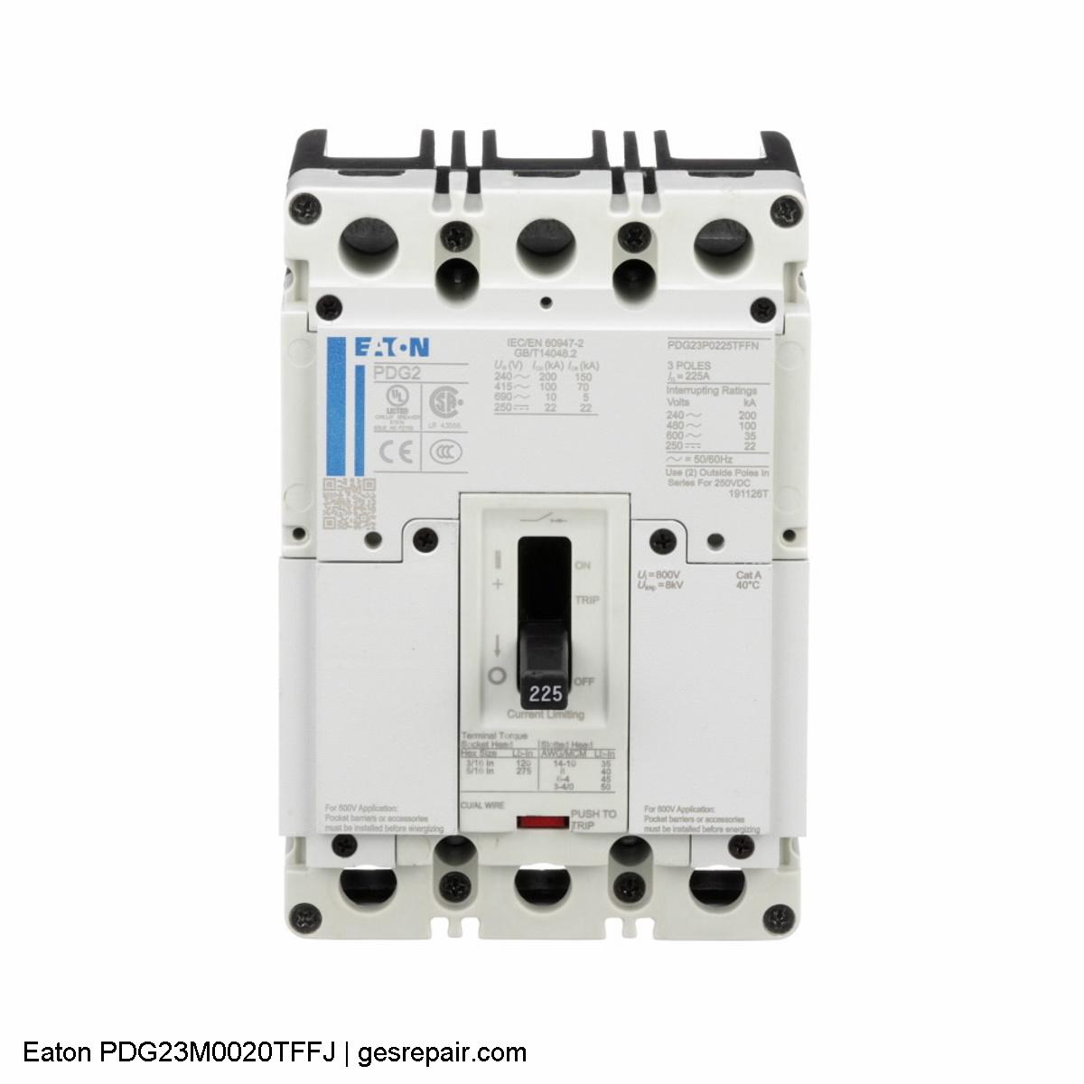 Eaton PDG23M0020TFFJ Eaton Part PDG23M0020TFFJ Circuit Protection https://gesrepair.com/wp-content/uploads/2025/10/images/Eaton_Part_PDG23M0020TFFJ_Circuit_Protection.jpg