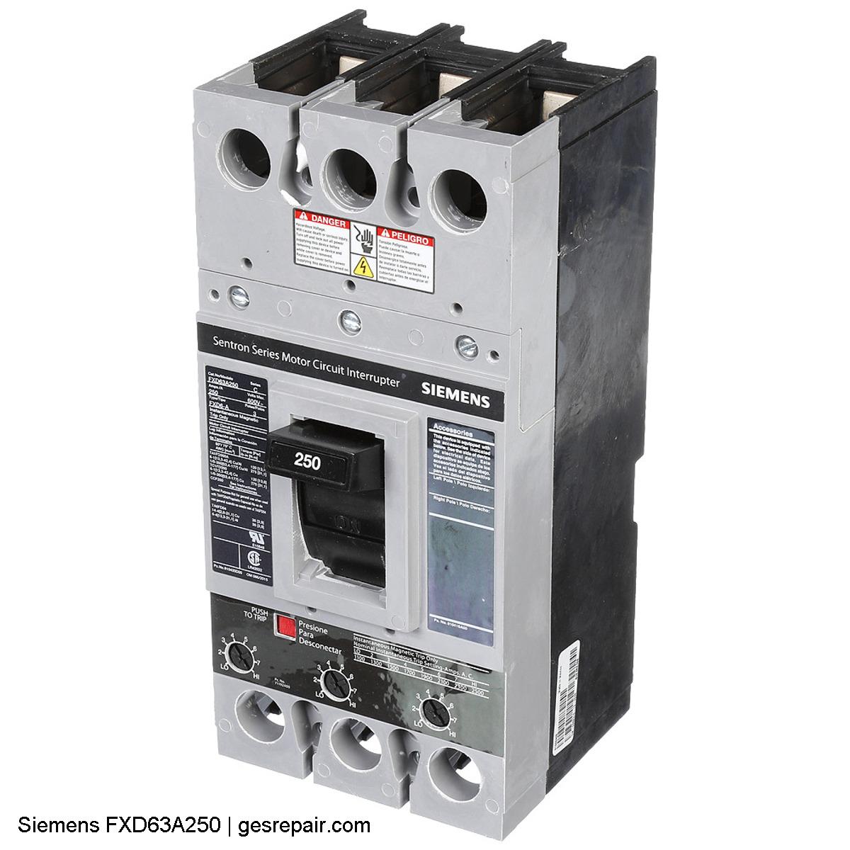 Siemens FXD63A250 Siemens Part FXD63A250 Circuit Protection https://gesrepair.com/wp-content/uploads/2025/10/images/Siemens_Part_FXD63A250_Circuit_Protection.jpg