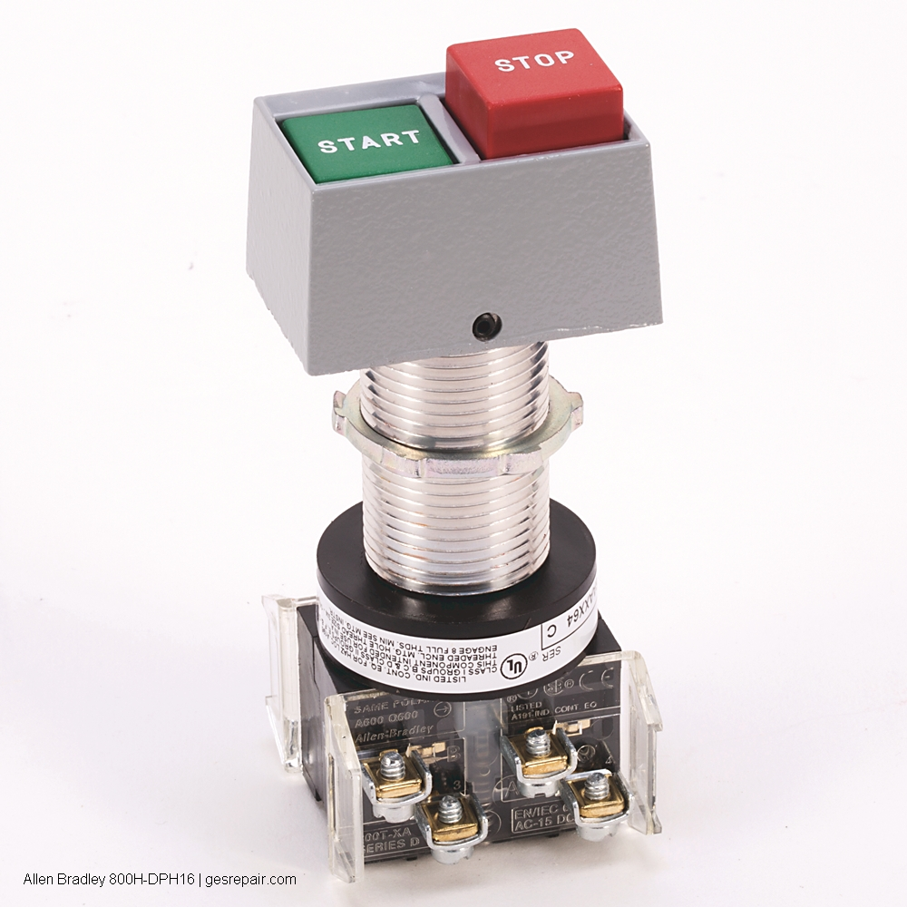 Allen Bradley 800H-DPH16 Allen-Bradley 800H-DPH16 NEMA Type 7/9 Dual Push Button https://gesrepair.com/wp-content/uploads/2026/01/Allen%20Bradley_800H-DPH16.png