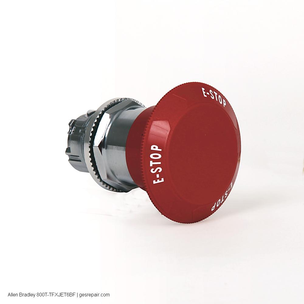 Allen Bradley 800T-TFXJET6BF Allen Bradley 800T-TFXJET6BF NON-ILLUMINATED TRIGGER ACTION TWO POSITION MAINTAINED TWIST RELEASE RED 60MM PLASTIC HEAD WITH E-STOP ON CAP CONTACT BLOCK CODE: 2-NO 2-NC https://gesrepair.com/wp-content/uploads/2026/01/Allen%20Bradley_800T-TFXJET6BF.jpg