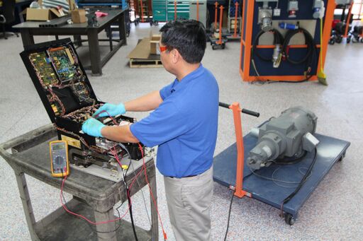 Global technician configuring electric drive