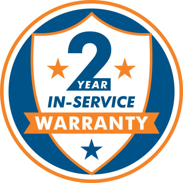 2 year in-service warranty