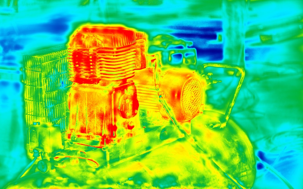 Thermal imaging of a factory machine