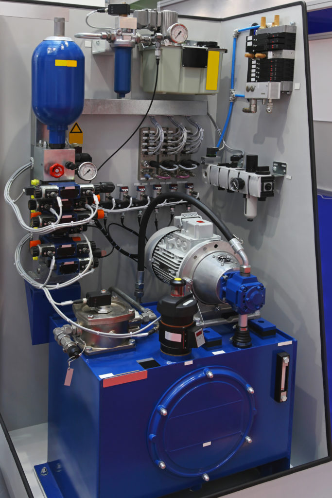 A hydraulic pump in a factory