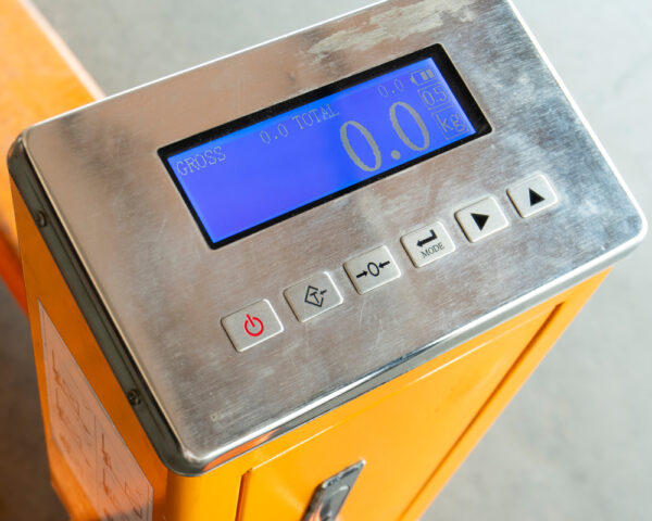 Close Up Digital Screen Of Check Weight Scales