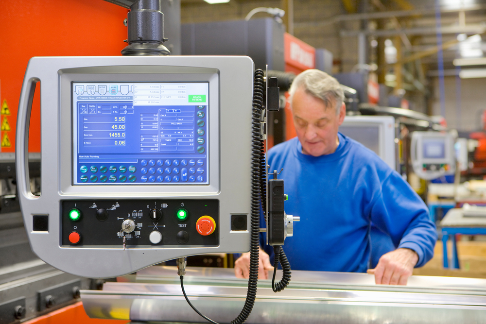 Monitor With A Worker Working