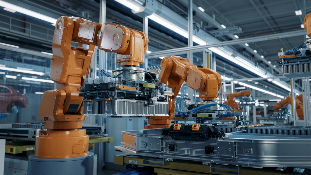 Advanced Orange Industrial Robot Arm Assemble Ev Battery