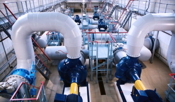 Industrial Water Pumping Station Interior