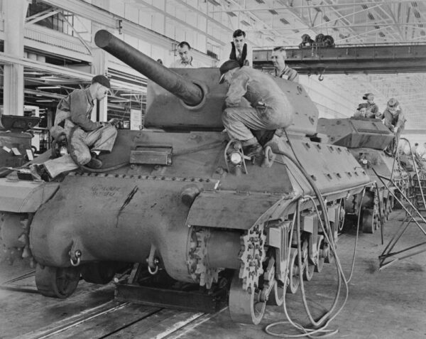 M-10 Tanks In Production On General Motors Assembly Line