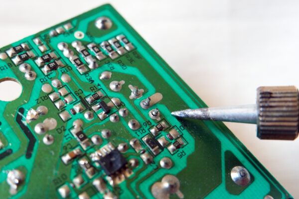 Failed Solder Joints On a Broken Electronic Circuit Board