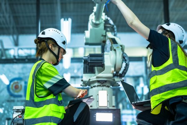 Robotics Technicians Troubleshoot A Faulty Industrial Arm