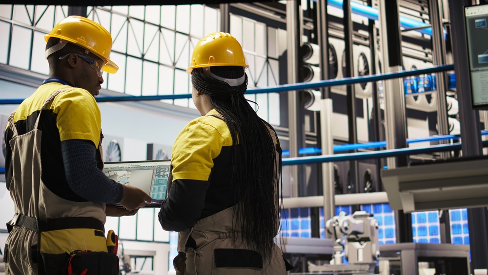 Engineering Team Working Together To Conduct Routine Inspections